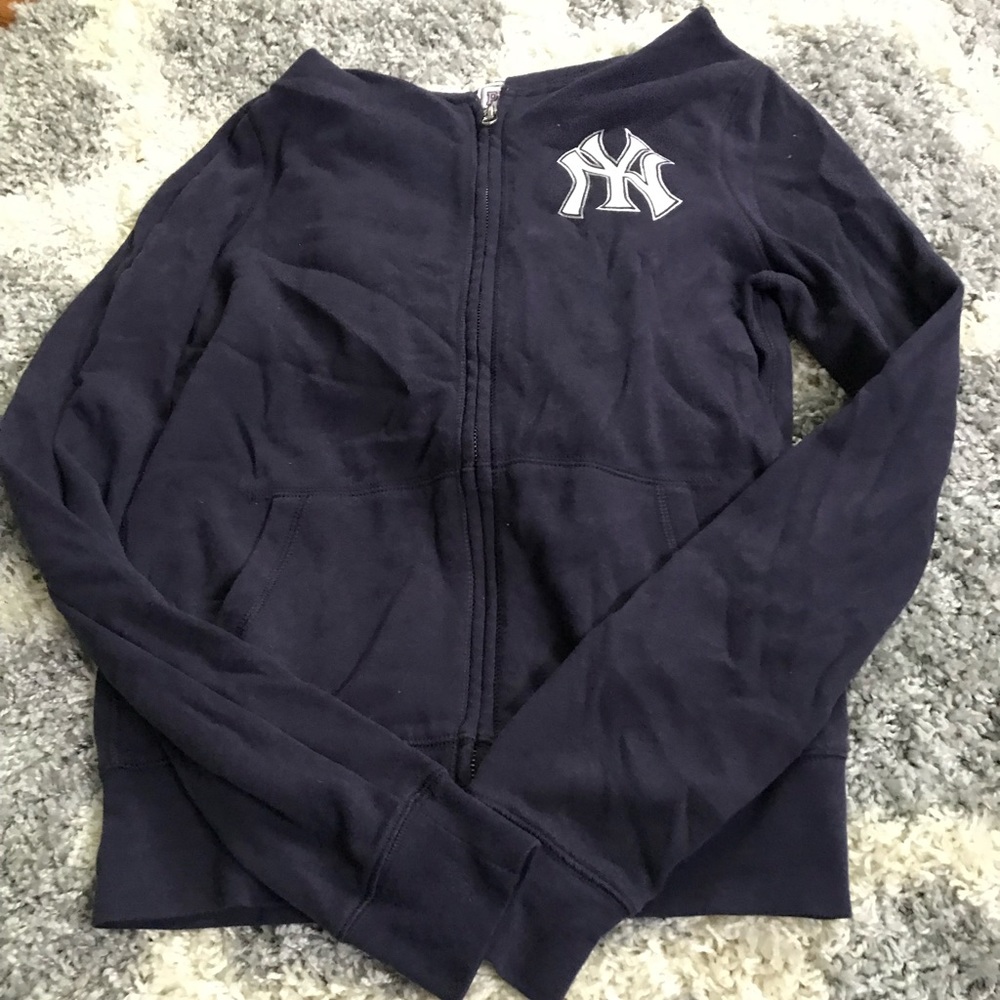 Victoria Secret (PINK) Yankees zip-up sweatshirt